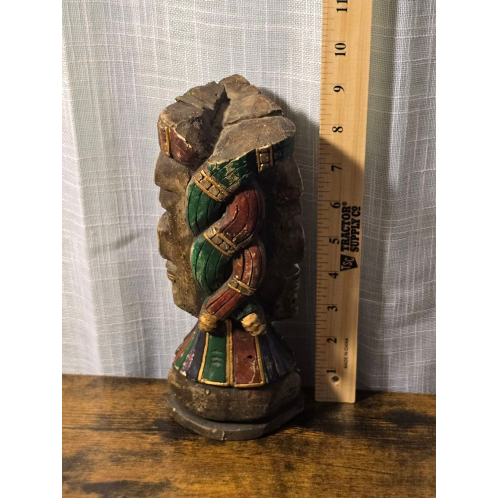 Mayan Statue, 11"‎ inches, Multicolor - Picture 3 of 9